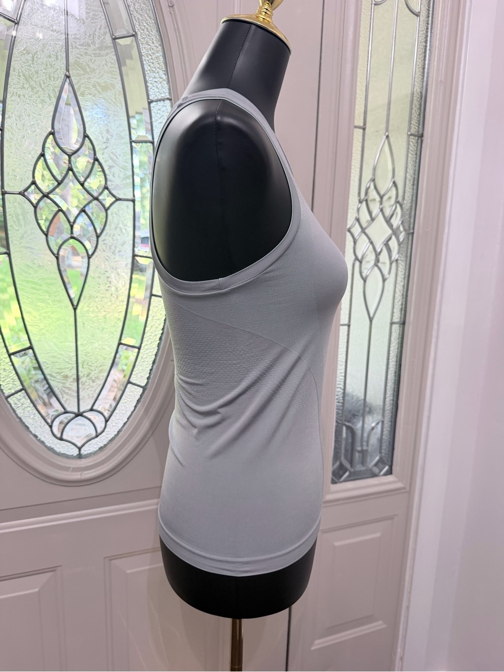 Nike Dri-FIT Women’s Seamless Racerback Athletic Tank Top Gray - Picture 4 of 9